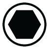 Hexagon Antriebs-Icon